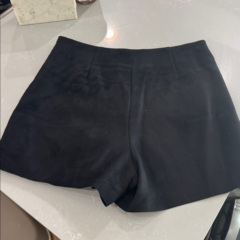 Zara Basic Black Skort With Metallic Accents - image 4